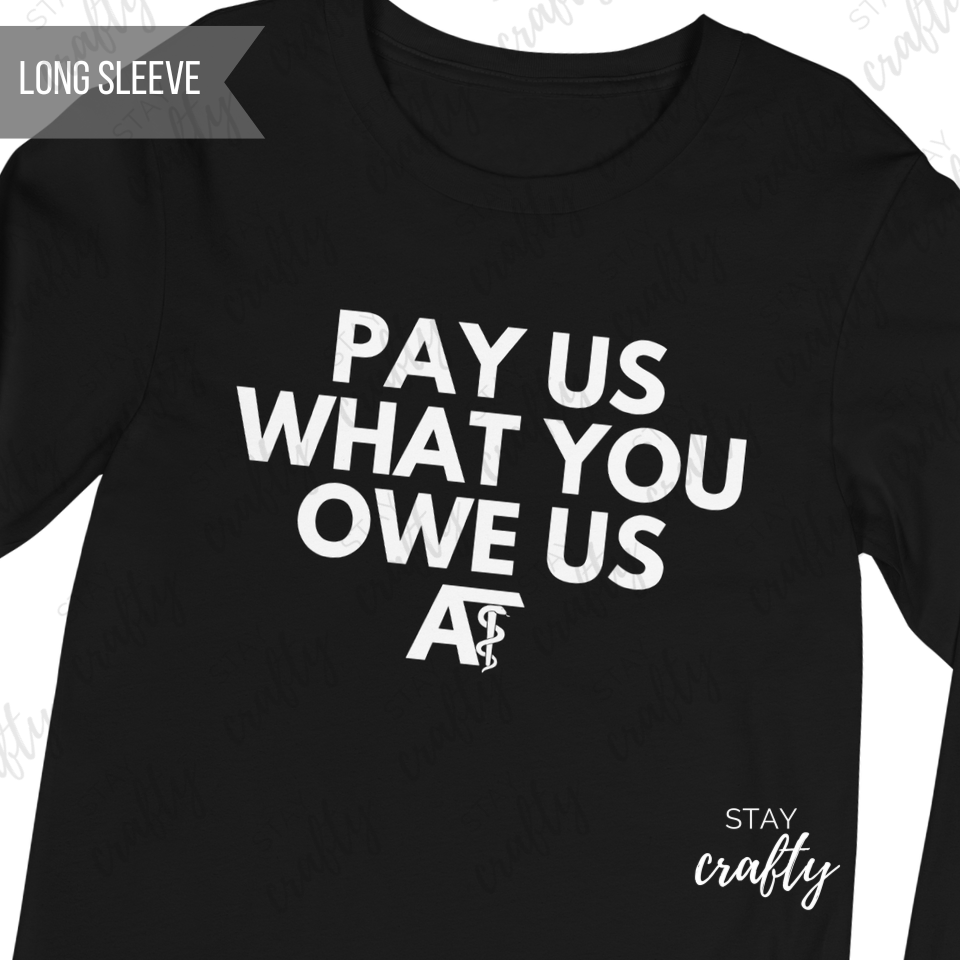Pay us what you owe us- Unisex Fit Long Sleeve Shirt