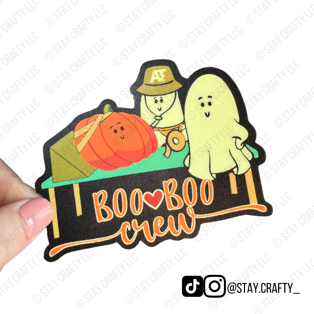Glow in the Dark Boo Boo Crew w/ Pumpkin- Sticker