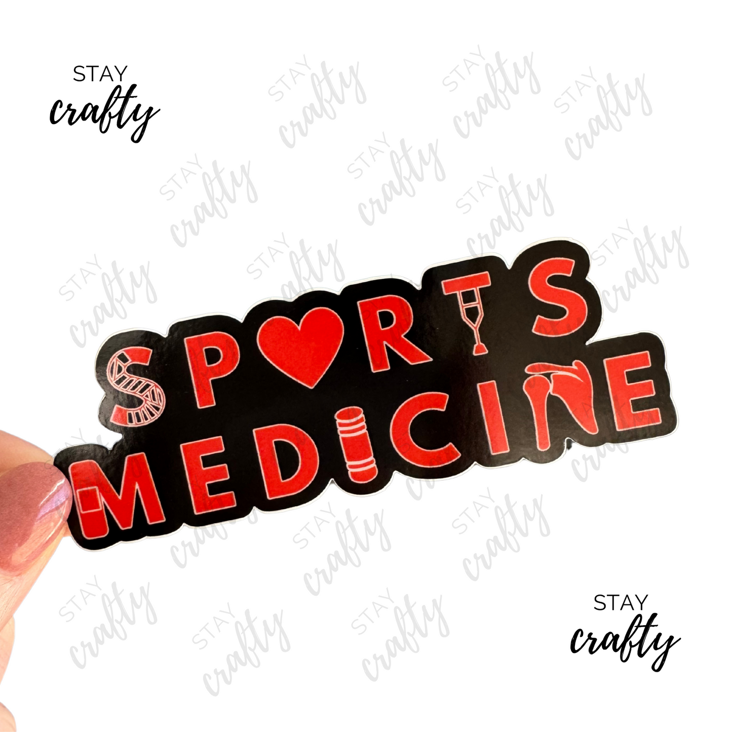 Red & Black Sports Medicine- Sticker
