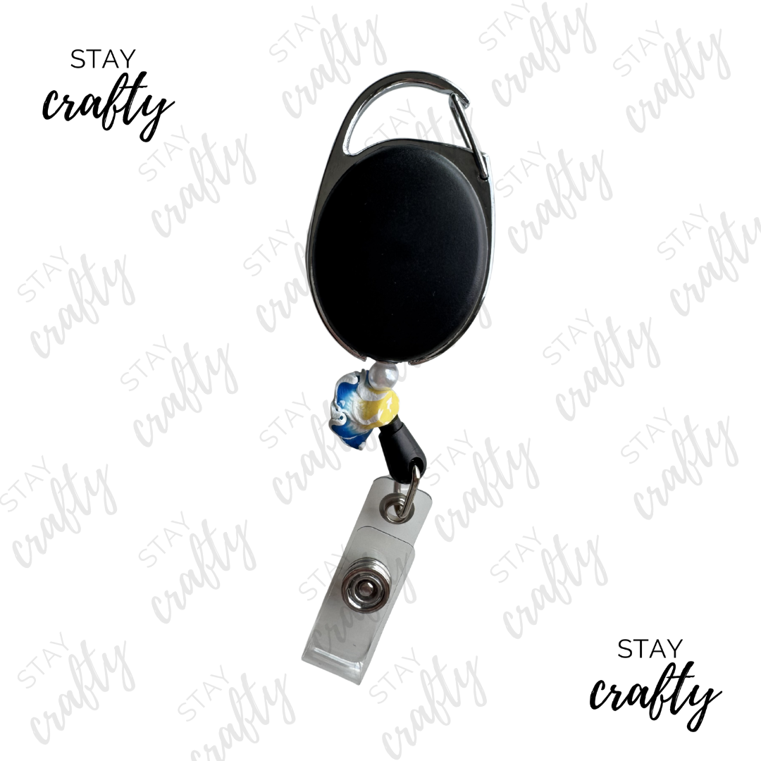 Blue Beach Summer AT- Carabiner Badge Reel
