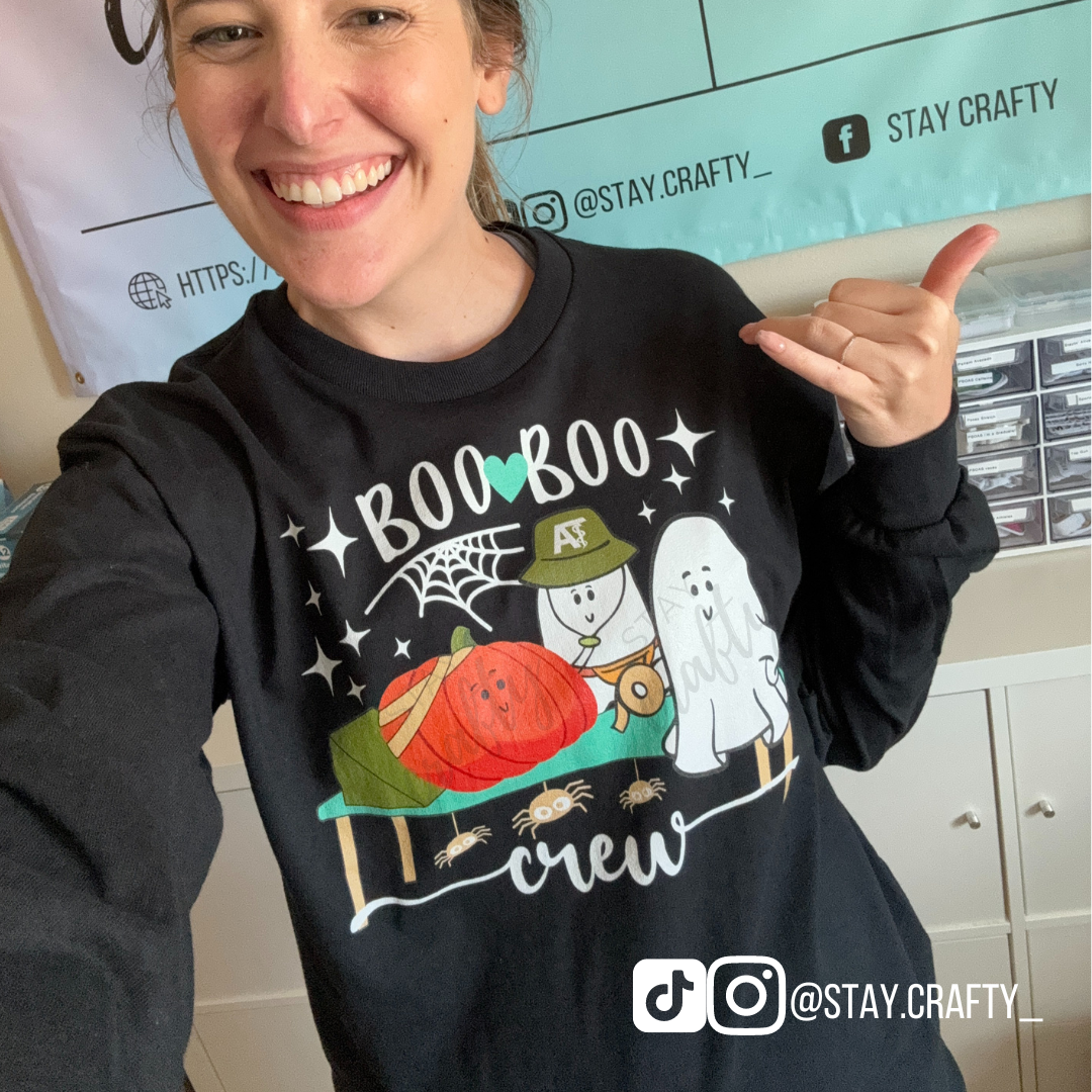 Boo Boo Crew w/ Pumpkin- Men’s Fit Long Sleeve Shirt