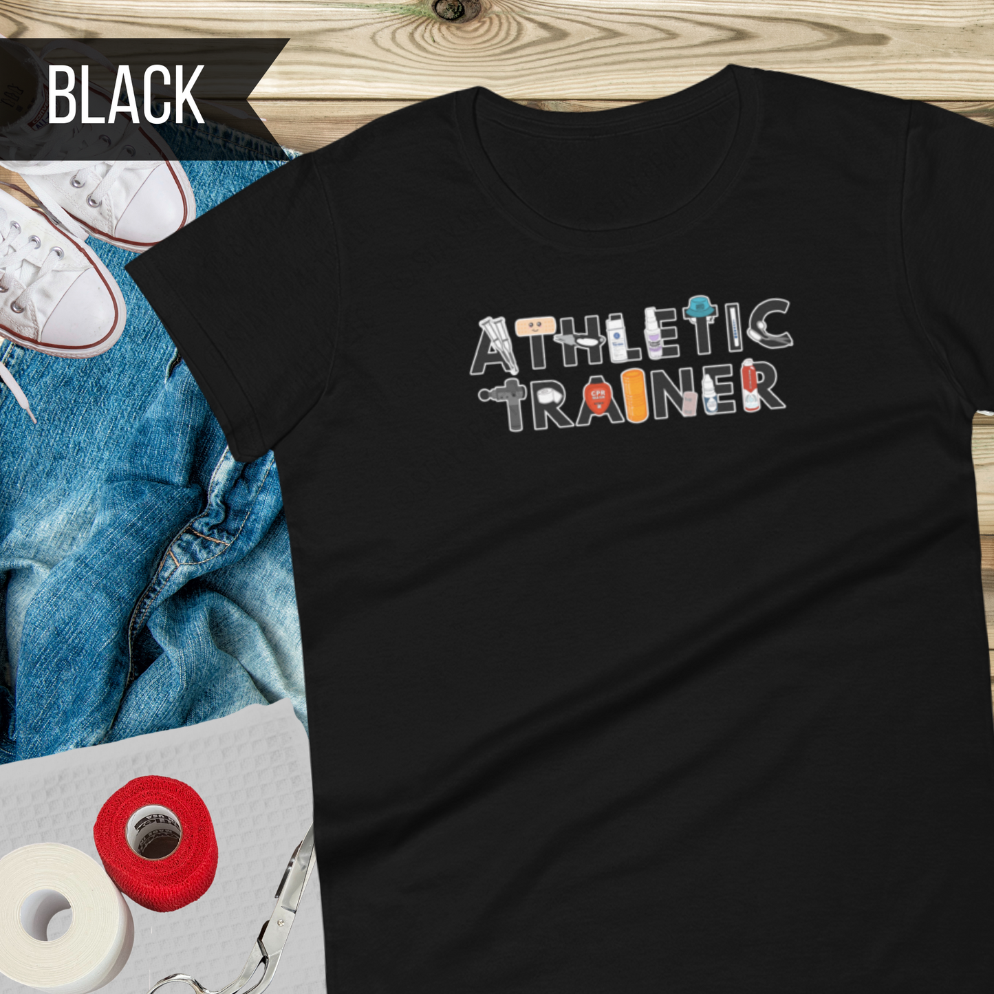 Athletic Trainer w/ Supplies: Women's fit shirt