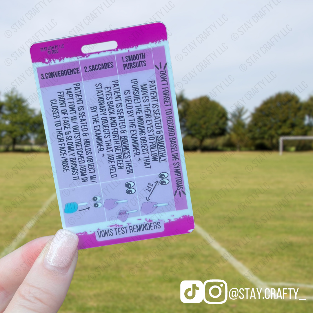 VOMS Test Reminders Badge Card