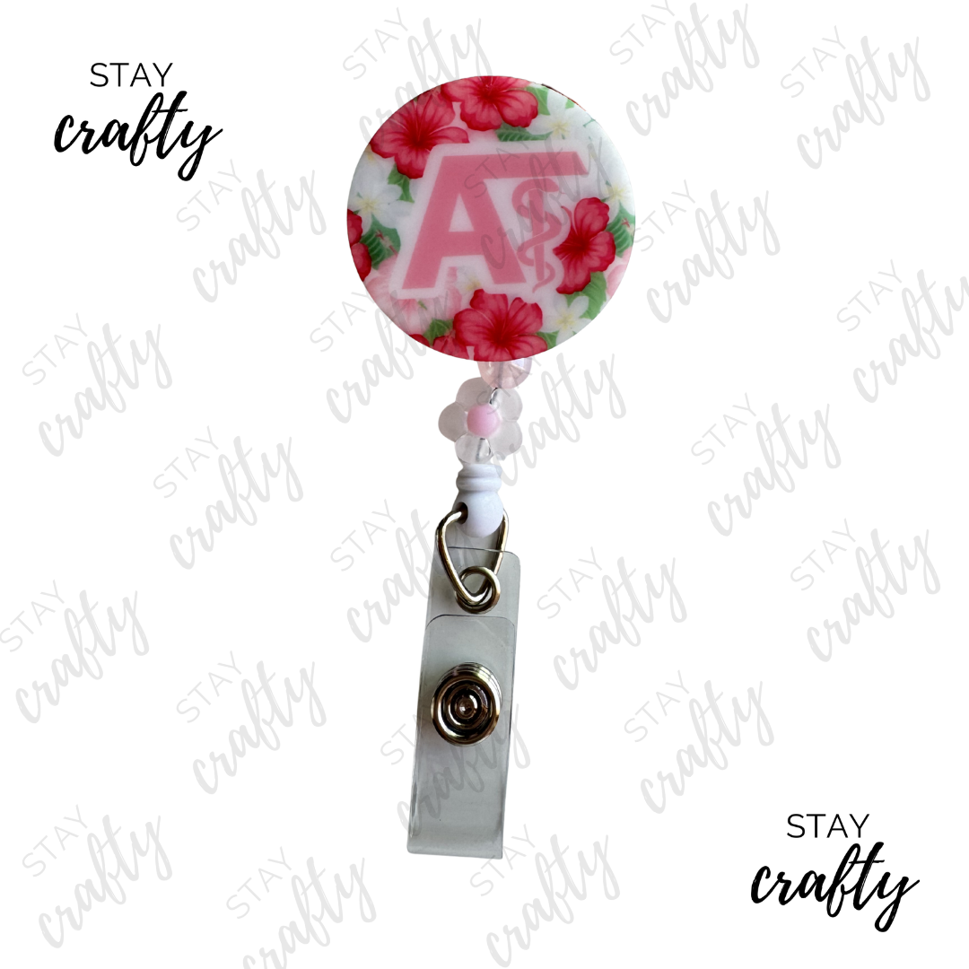 Pink_Summer AT- Alligator Clip Badge Reel