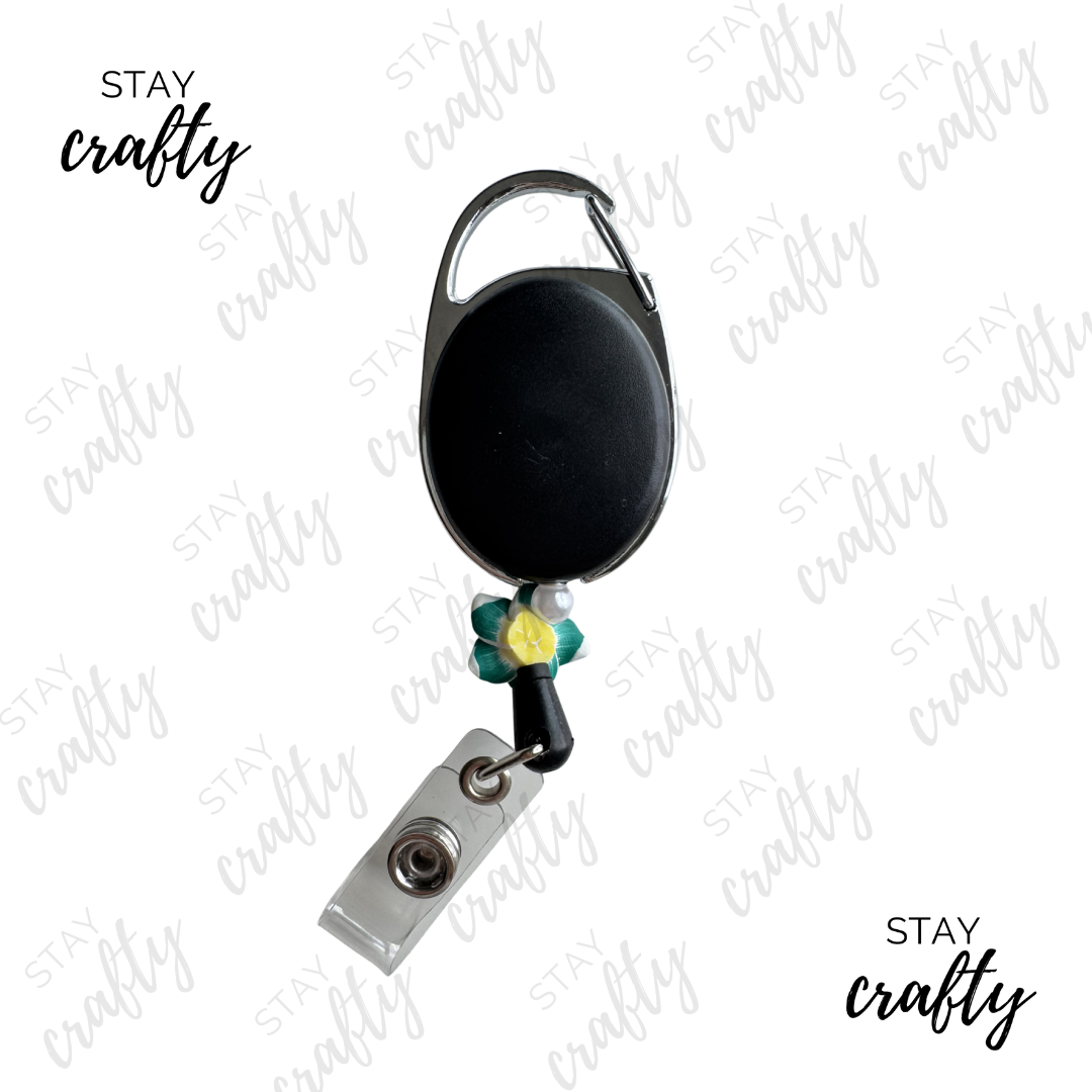 Blue/Green Summer AT- Carabiner Badge Reel