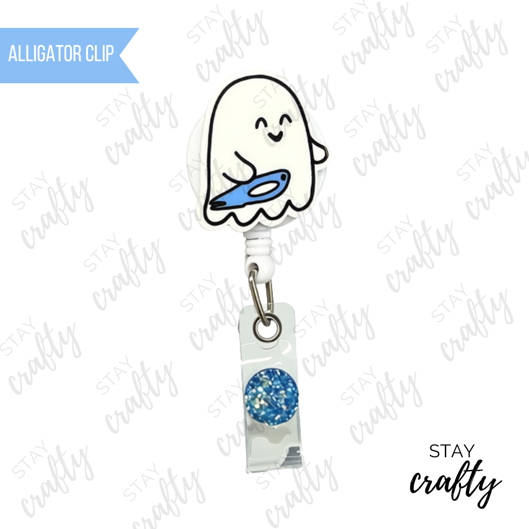 Shark Boo Boo Crew Ghostie Badge Reel