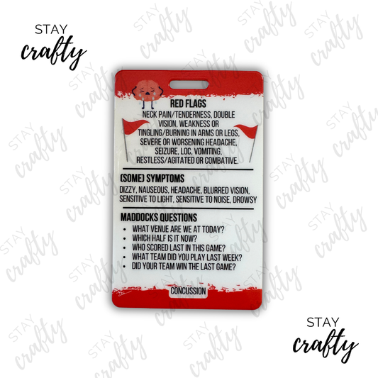 Concussion Badge Card