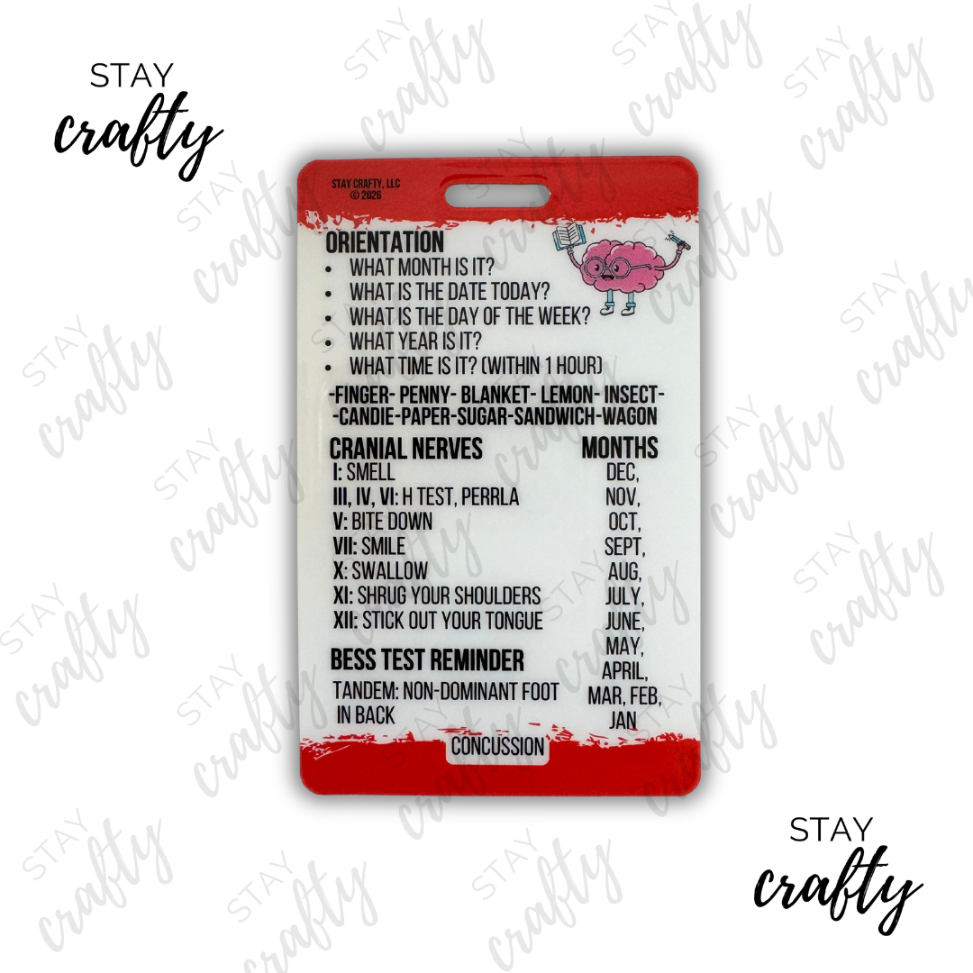 Concussion Badge Card