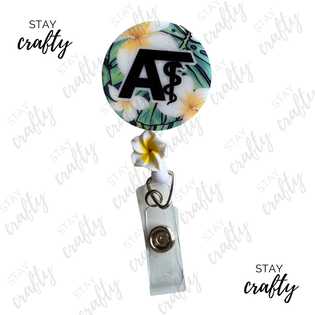 Green/Yellow Summer AT- Alligator Clip Badge Reel