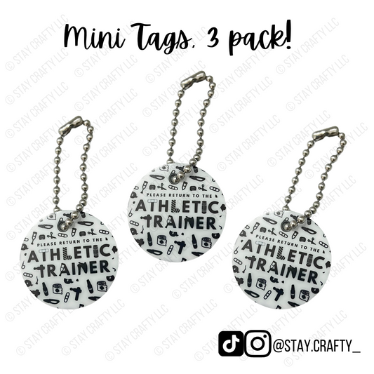 Mini Athletic Trainer Tags, Set of 3!