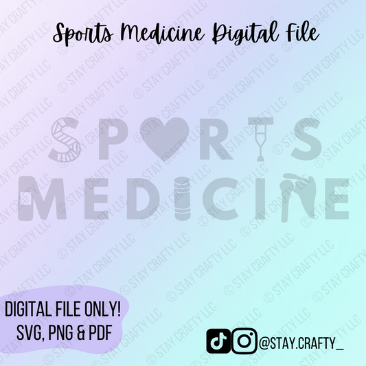 Sports Medicine w/ Suppplies SVG/PNG/PDF- Digital Download