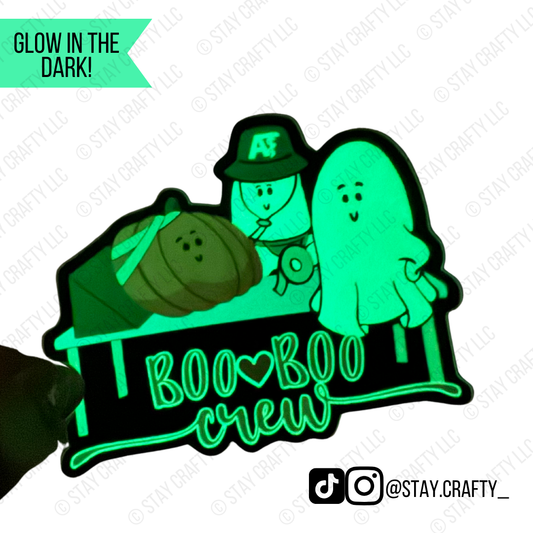 Glow in the Dark Boo Boo Crew w/ Pumpkin- Sticker