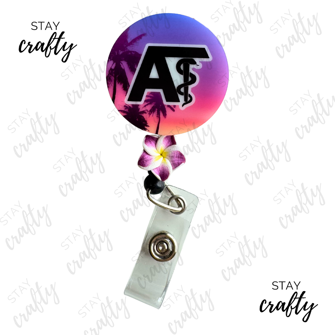 Vibrant Summer AT- Alligator Clip Badge Reel