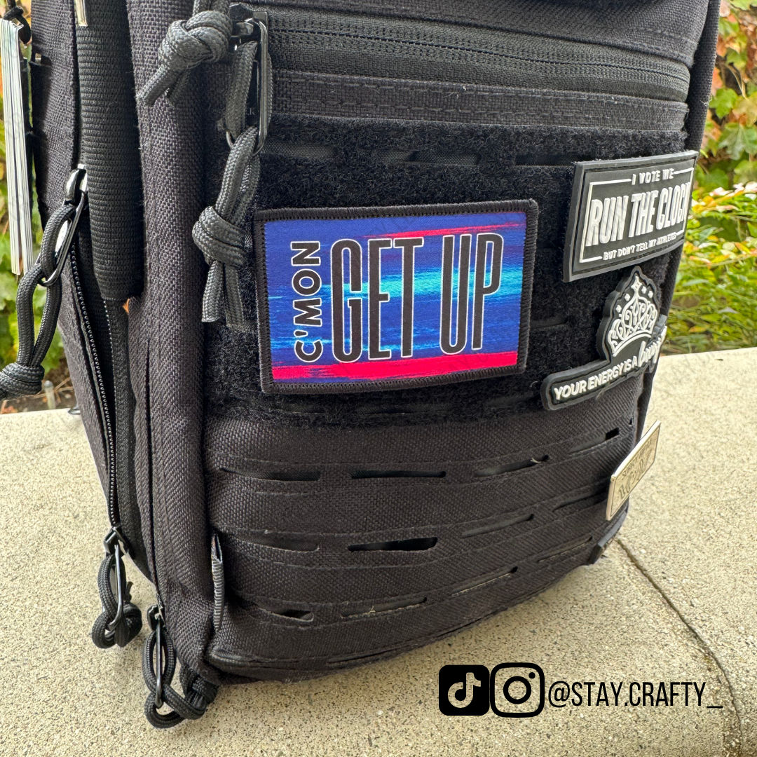 Pink/blue C'mon Get Up- Patch