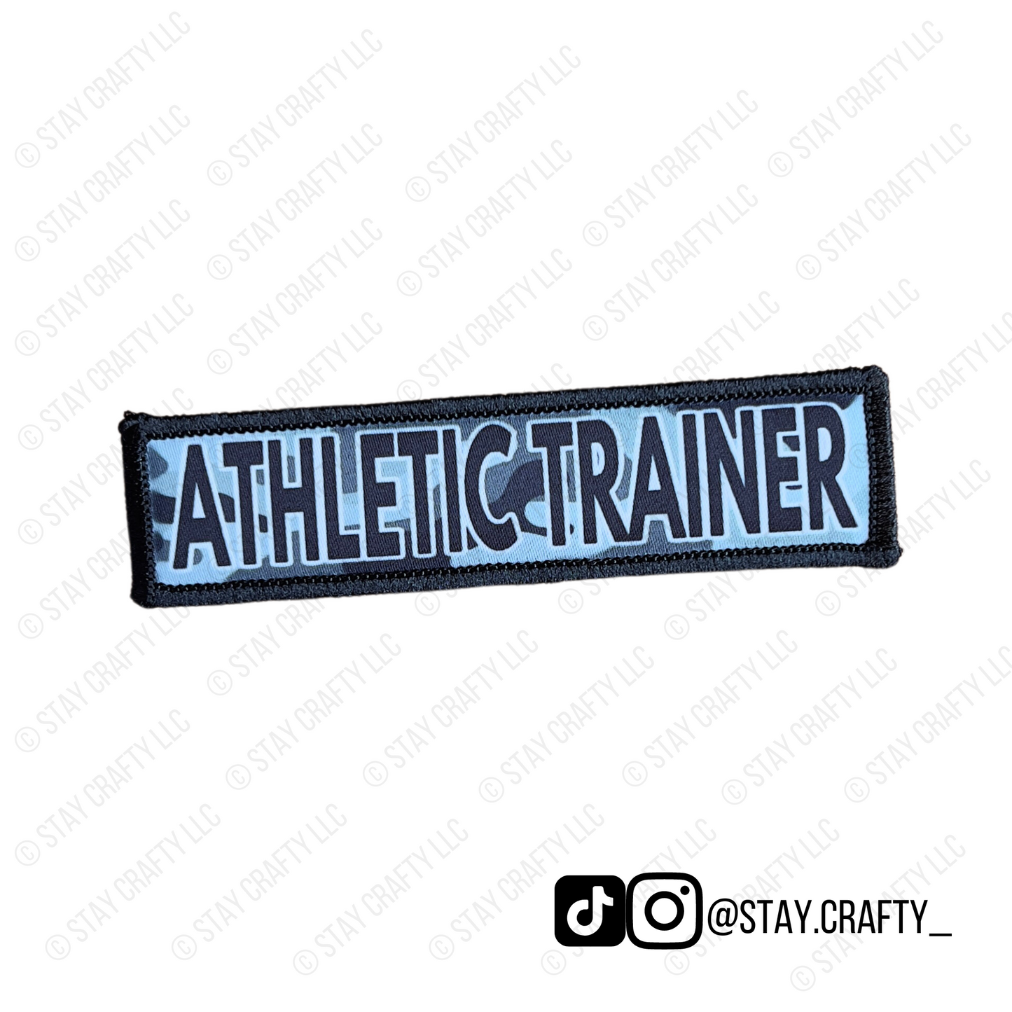 Athletic Trainer with Black/Gray Camo- Patch