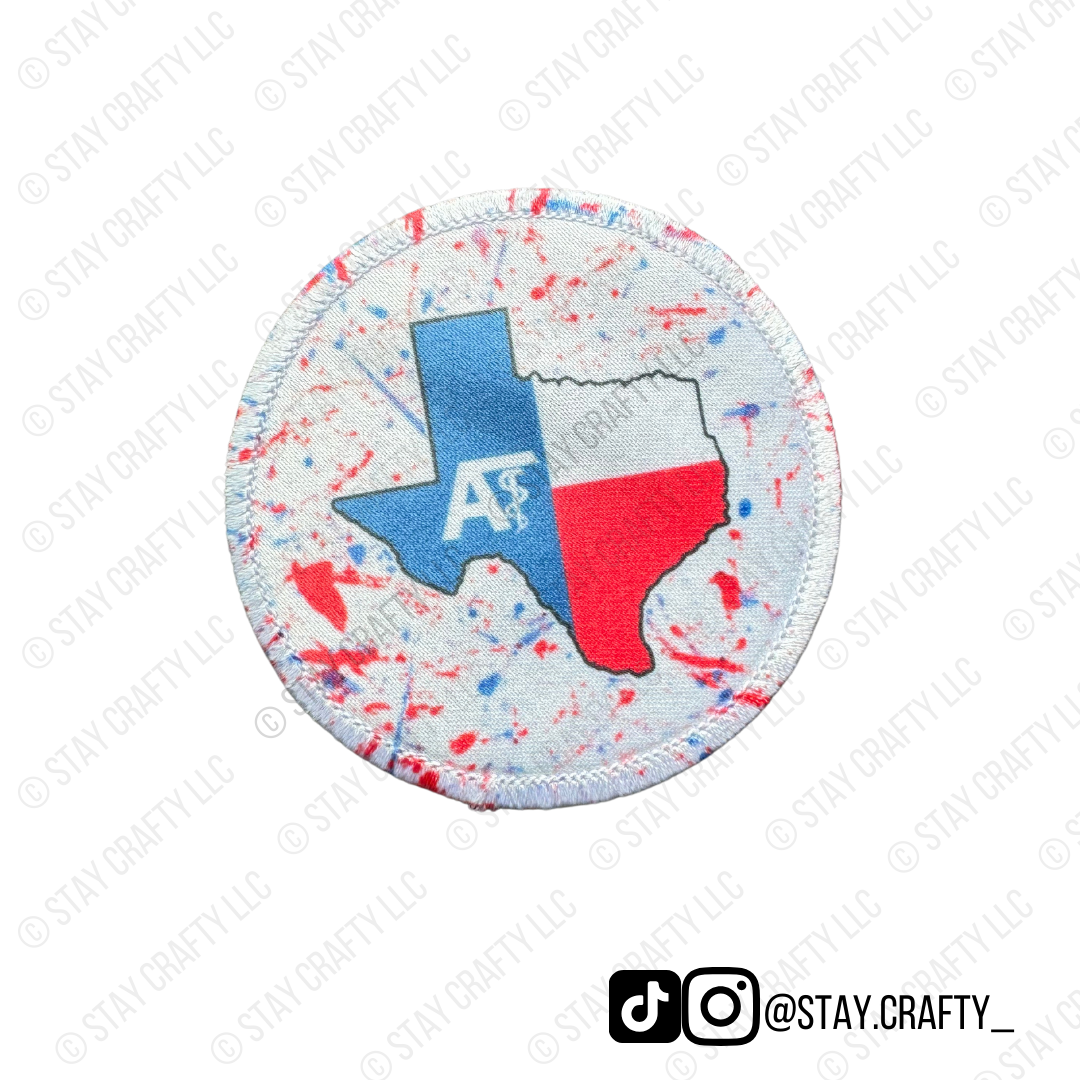 Texas Splatter Circle AT- Patch