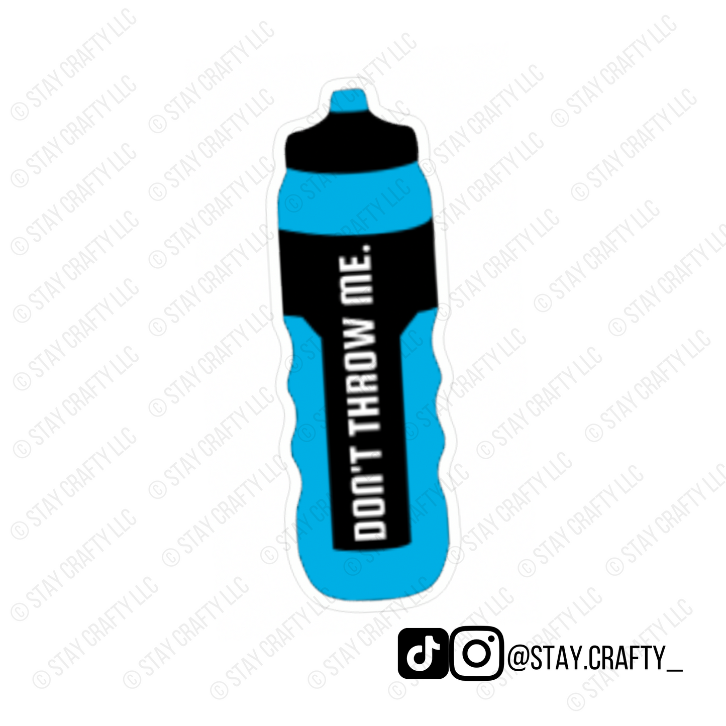 Don't Throw me Blue Bottle - Sticker