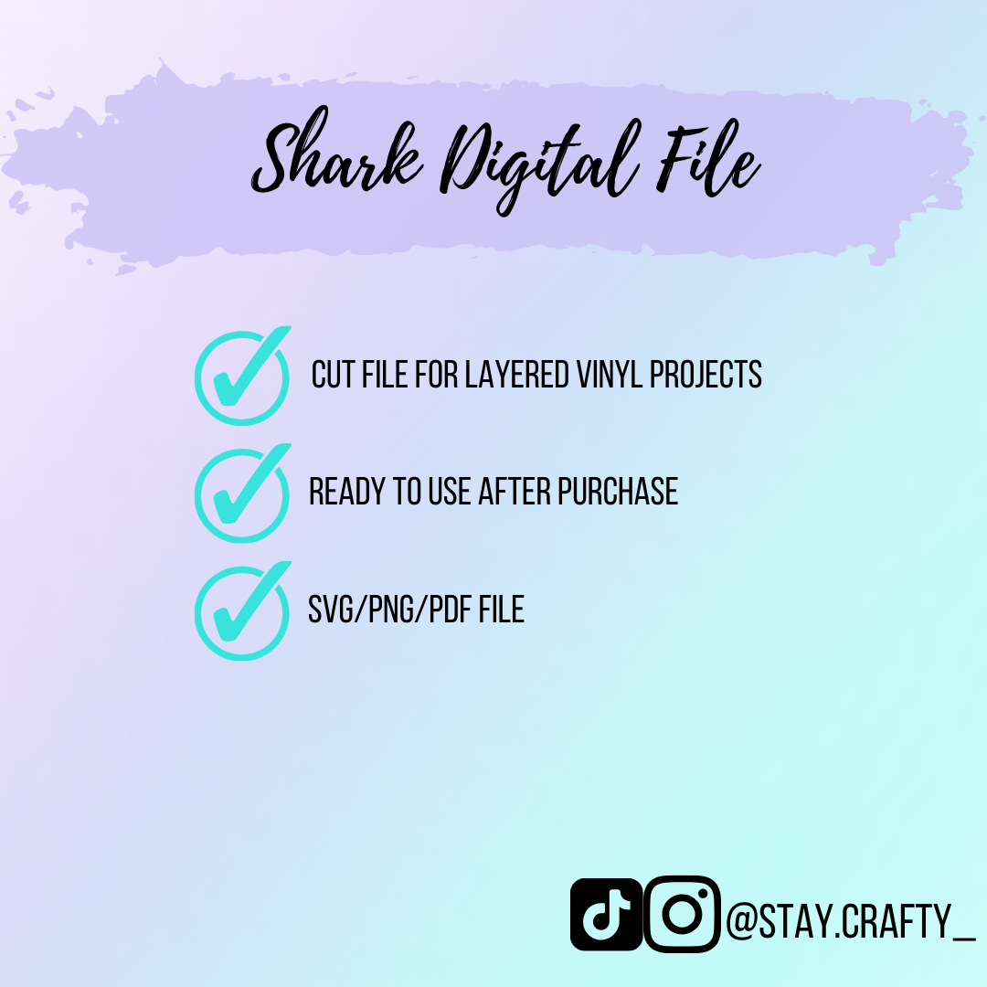 Shark SVG/PNG/PDF- Digital Download