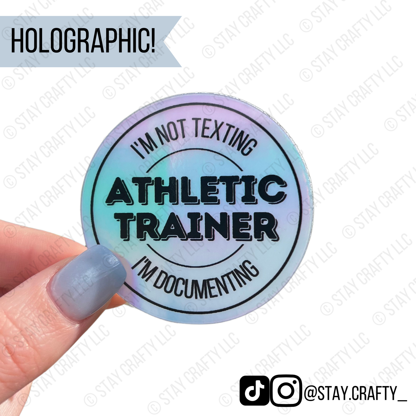 Holographic I'm Not Texting, I'm Documenting - Sticker