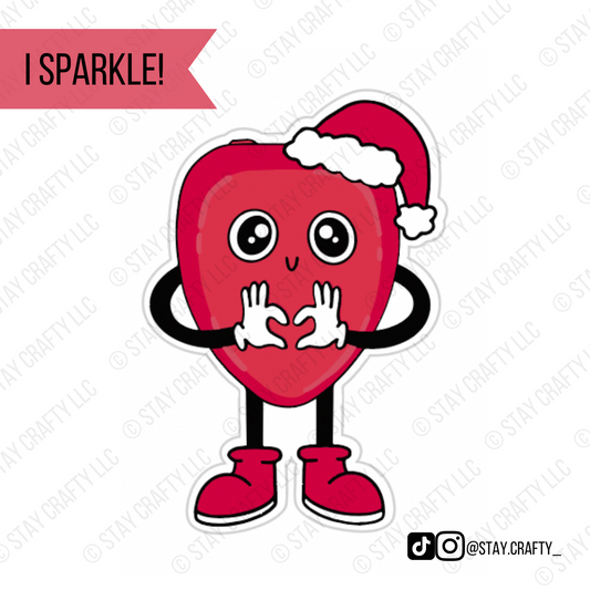 Festive CPR mask- Sticker