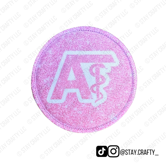 Pink "Glitter" Circle AT- Patch