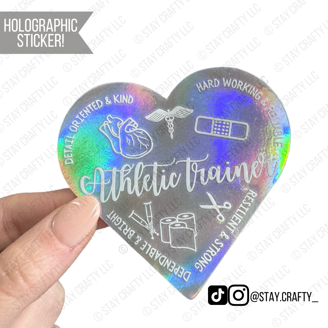 Holographic AT Heart - Sticker