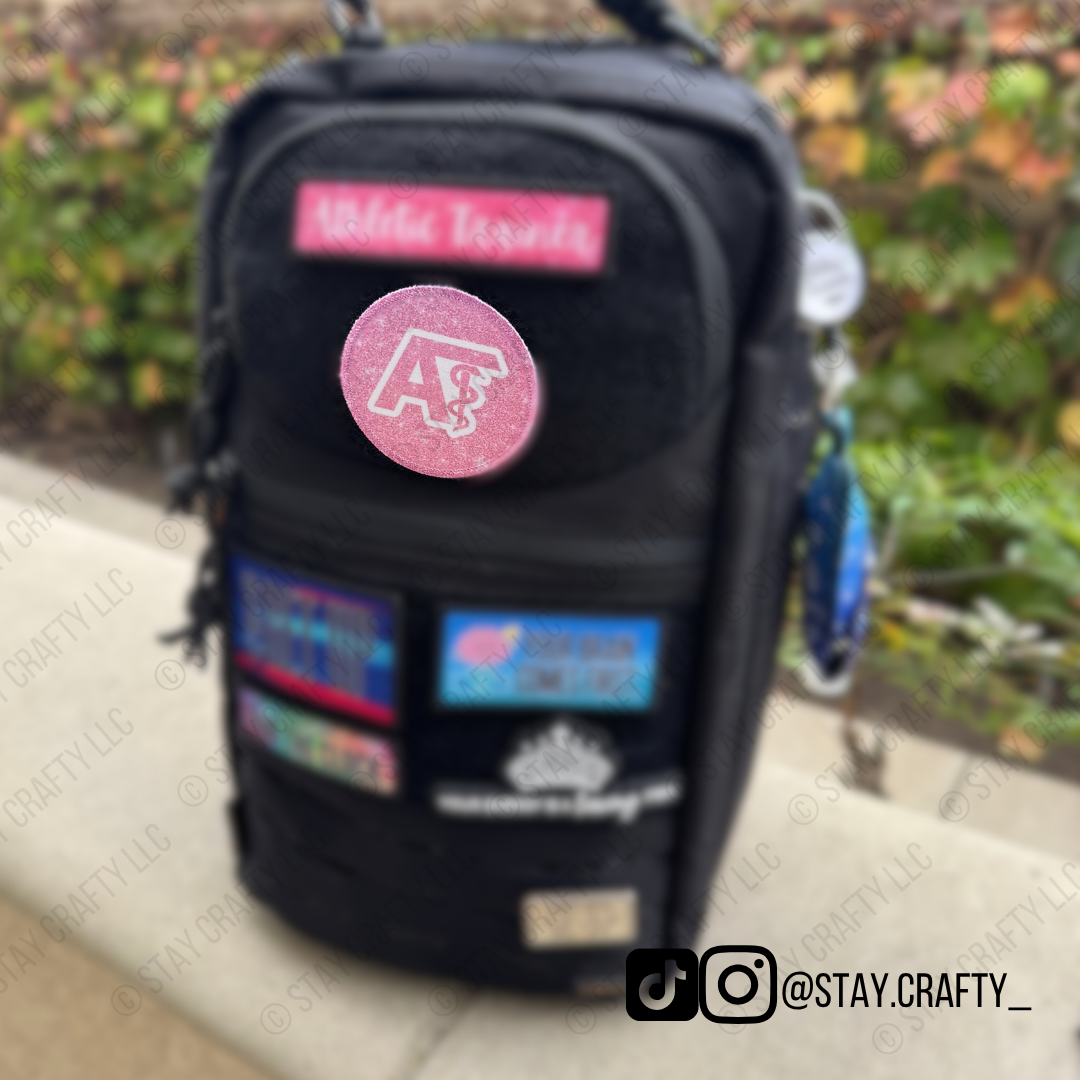 Pink "Glitter" Circle AT- Patch