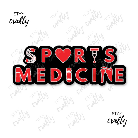 Red & Black Sports Medicine- Sticker