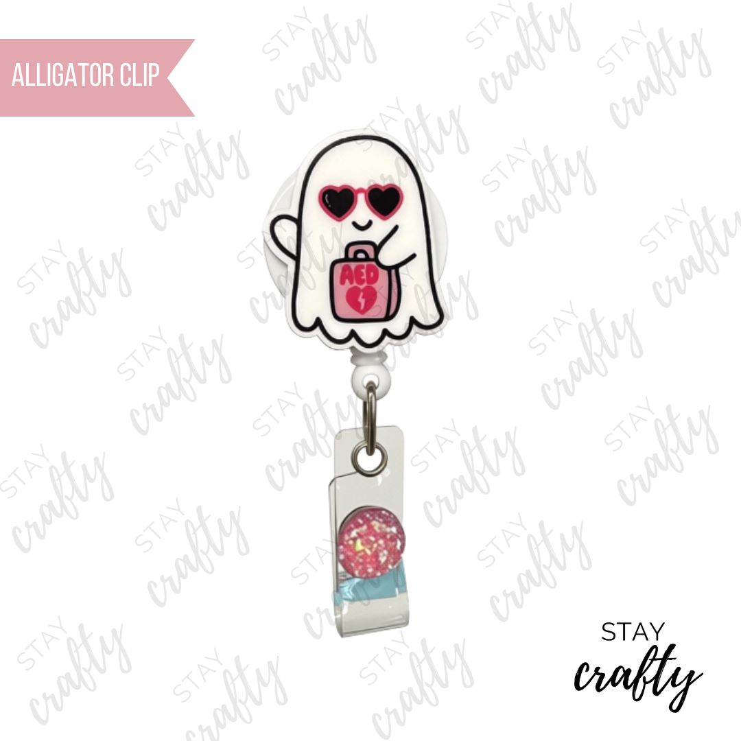 AED Boo Boo Crew Ghostie Badge Reel