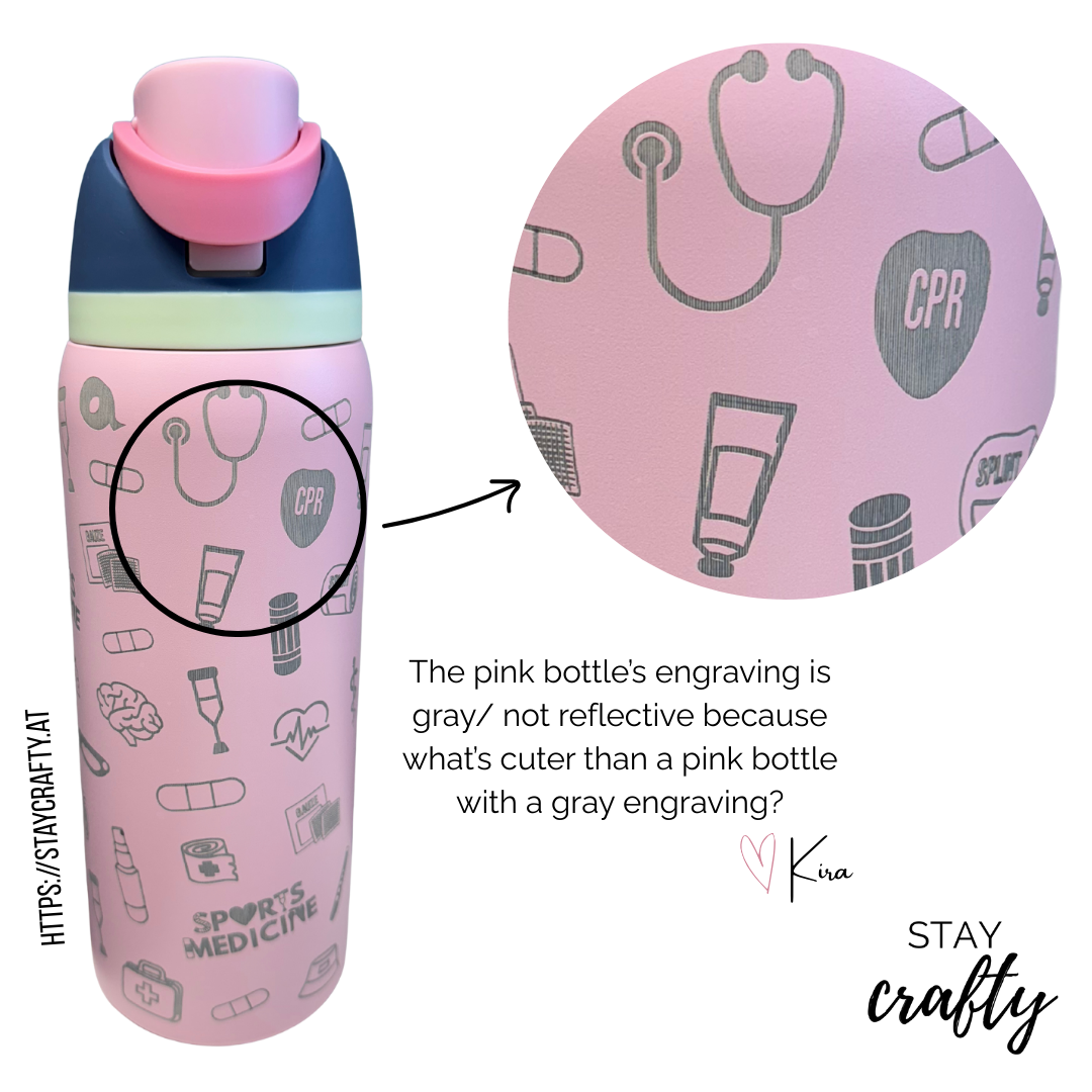 Pink- 32oz Full Wrap Water Bottle