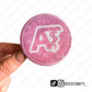 Pink "Glitter" Circle AT- Patch