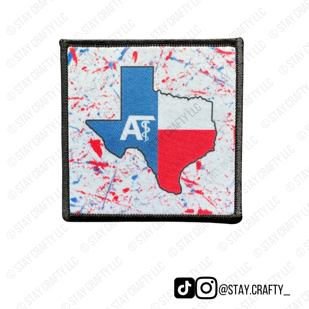 Square Splatter Texas AT- Patch