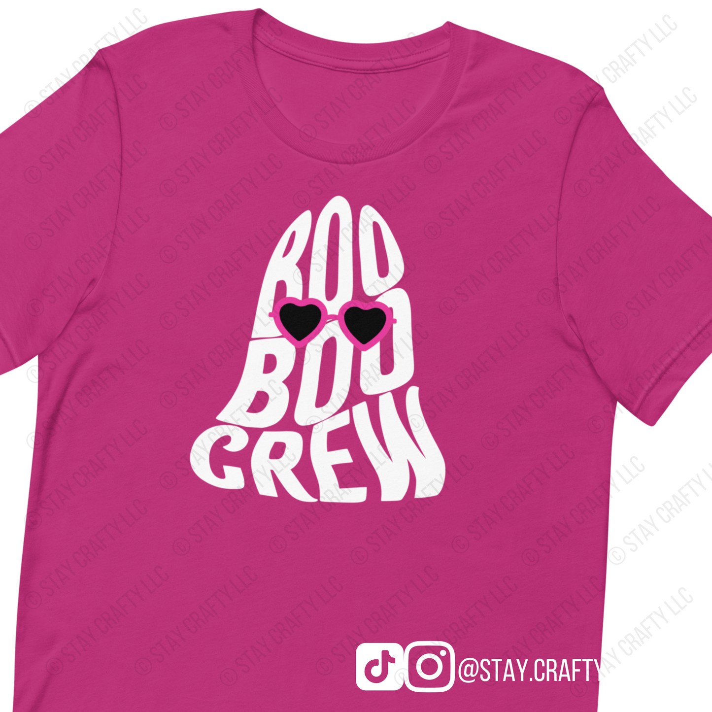 Pink Heart Glasses Boo Boo Crew- Unisex fit Shirt