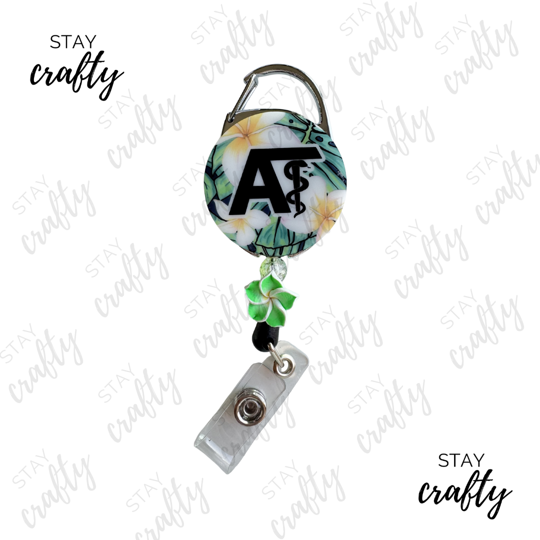 Green/Yellow Summer AT- Carabiner Badge Reel