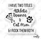 Athletic Trainer & Cat Mom - Sticker