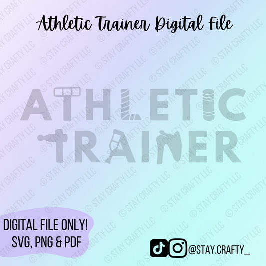 Athletic Trainer w/ Suppplies SVG/PNG/PDF- Digital Download