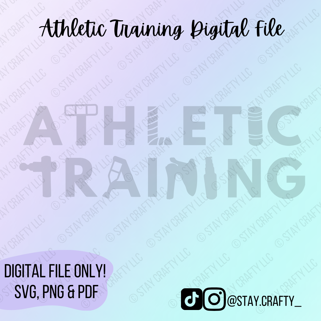 Athletic Training w/ Suppplies SVG/PNG/PDF- Digital Download