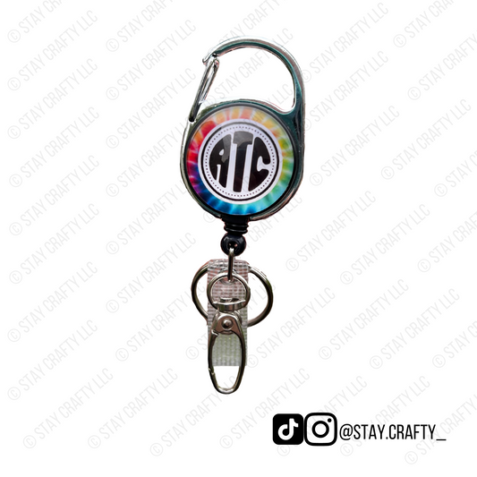 New design! Tie dye- Badge Reel