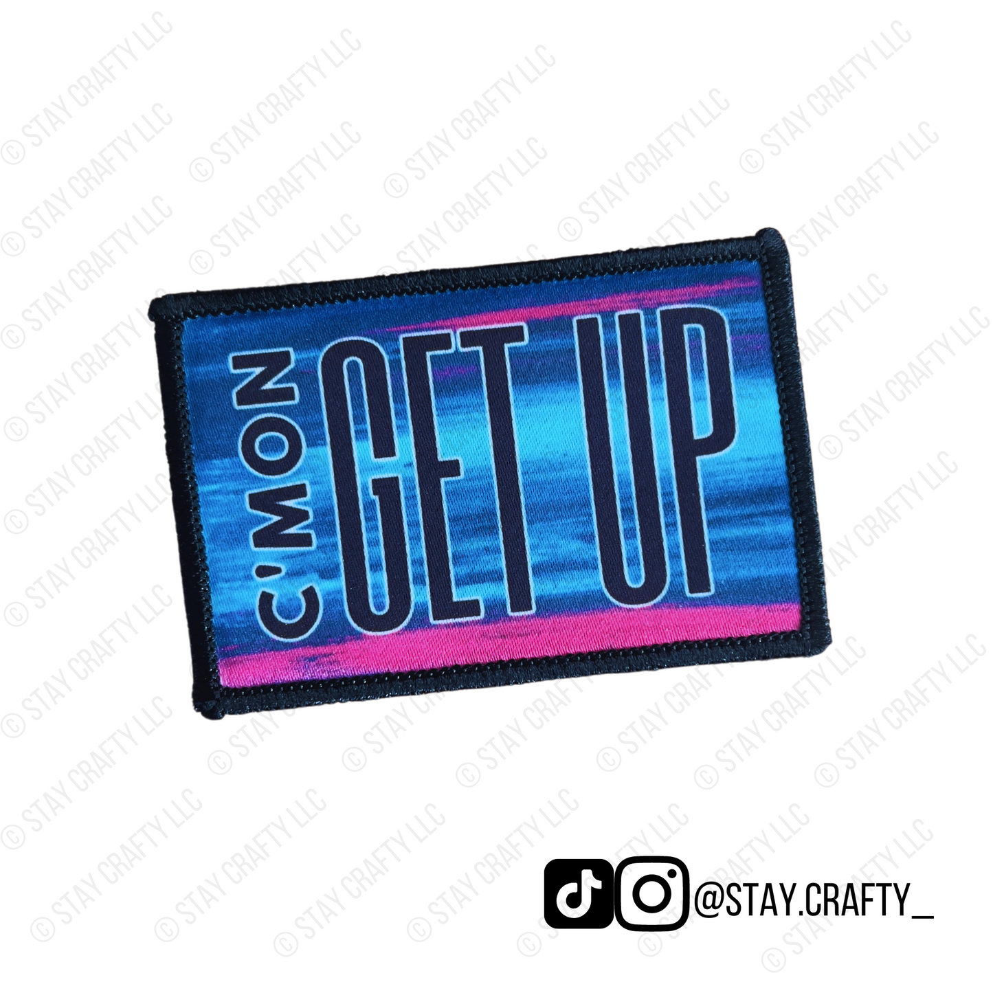 Pink/blue C'mon Get Up- Patch