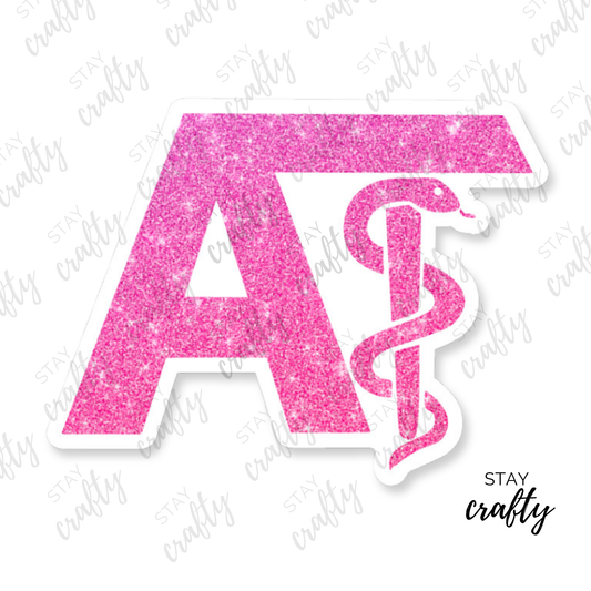 Pink "glitter" AT- Sticker