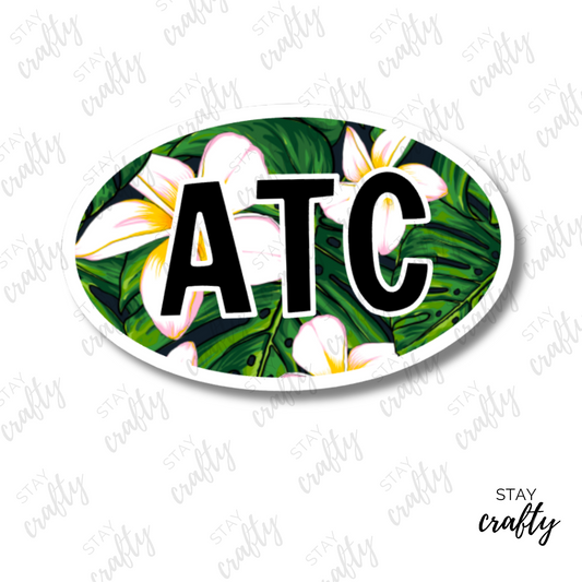 Plumeria ATC- Sticker