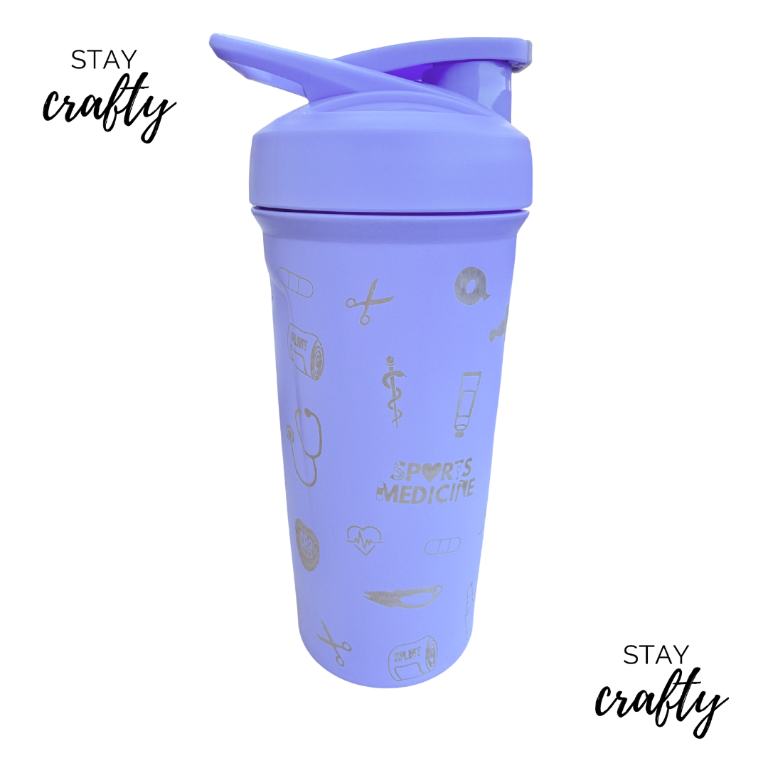 Purple Full Wrap Shaker Bottle