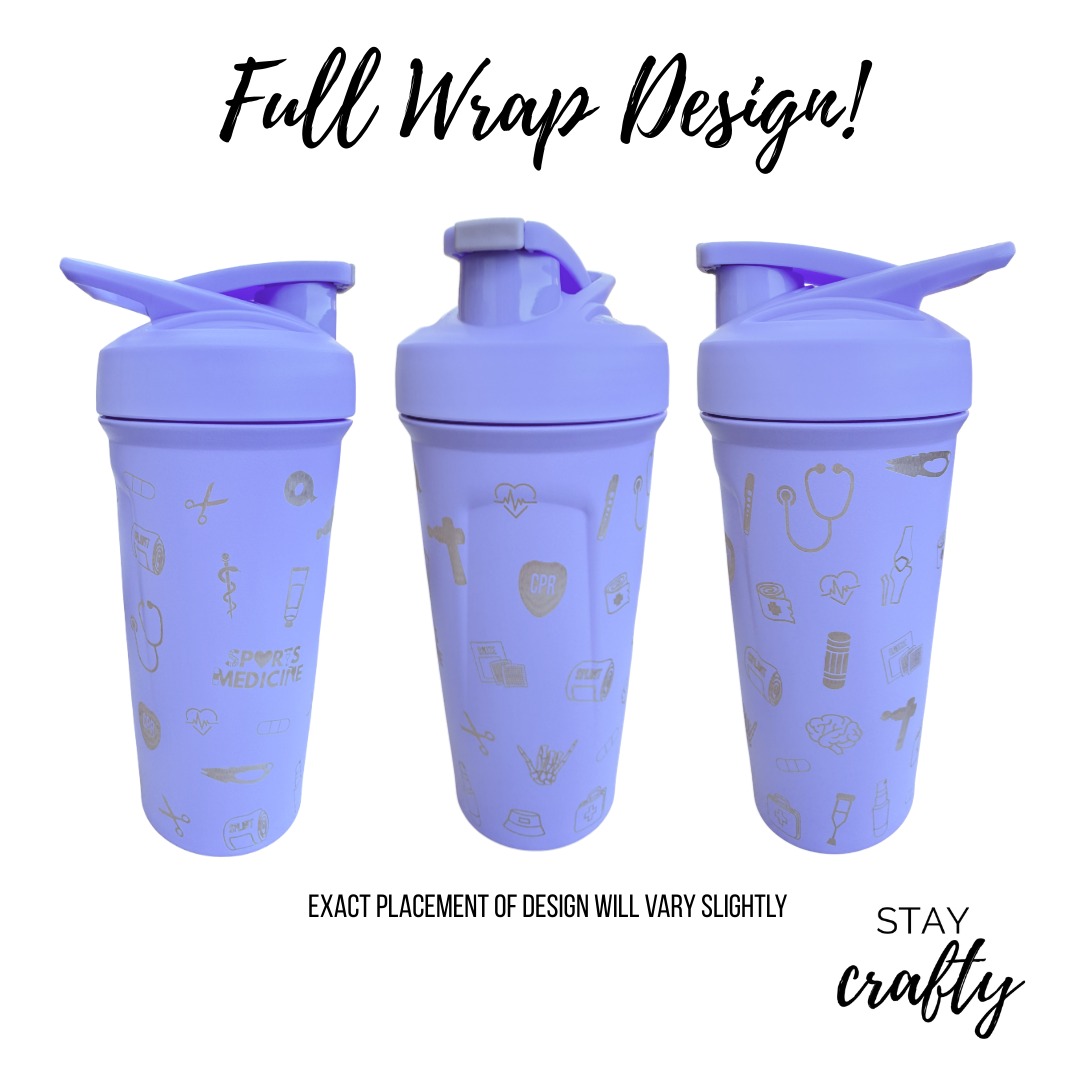 Purple Full Wrap Shaker Bottle