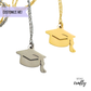 Custom Grad Cap Necklace- PVD Gold Plated Stainless Steel or Stainless Steel