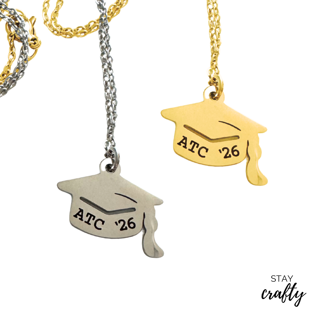 ATC '26 Grad Cap- PVD Gold Plated Stainless Steel or Stainless Steel