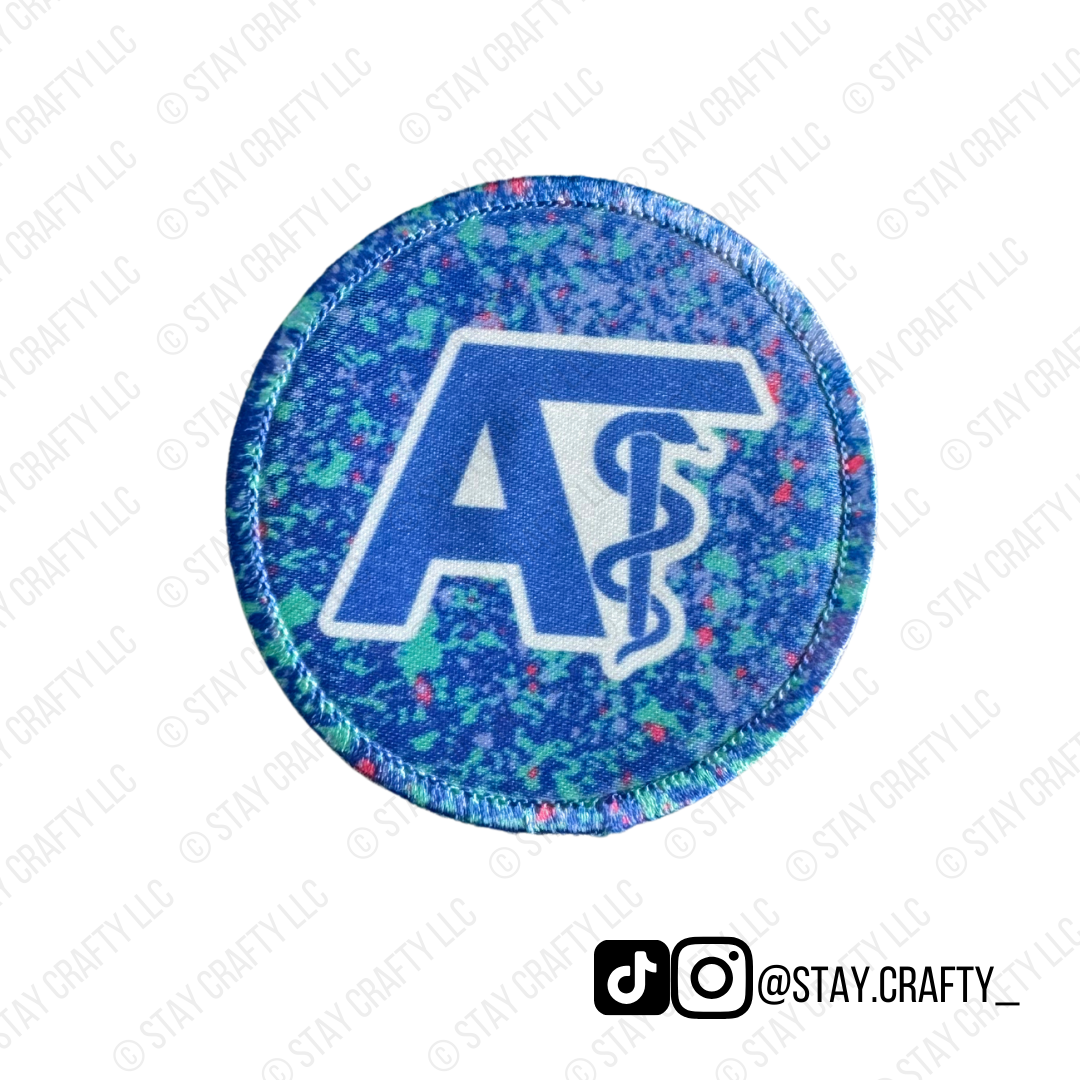 Blue/Purple/Pink Speckled Circle AT- Patch