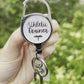 Black/White/Glitter AT- Badge Reel