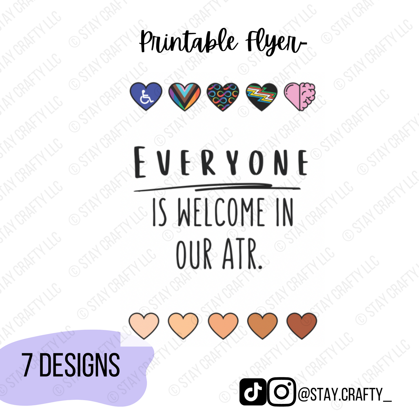 Everyone is Welcome Printable Flyer- Digital Download