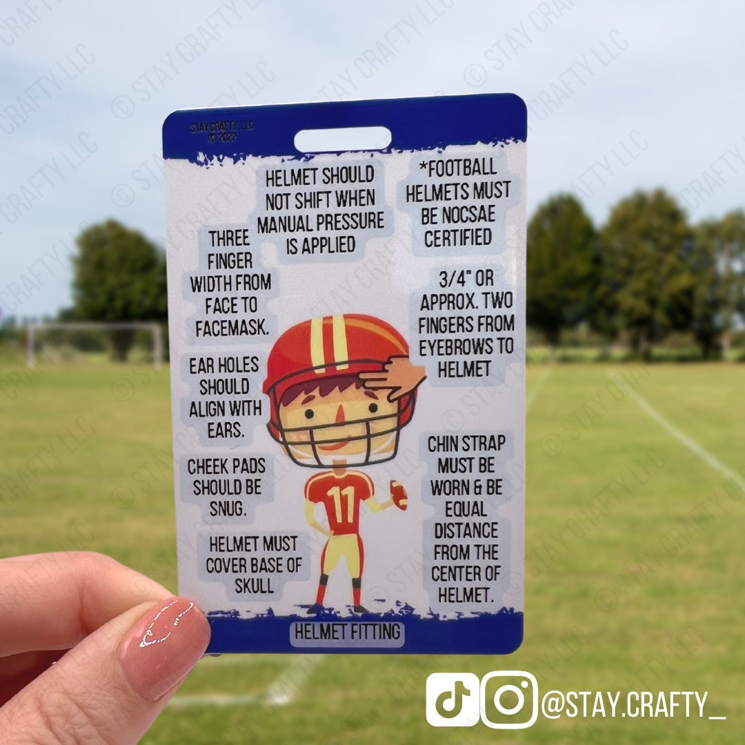 Helmet/Crutch Fitting Badge Card