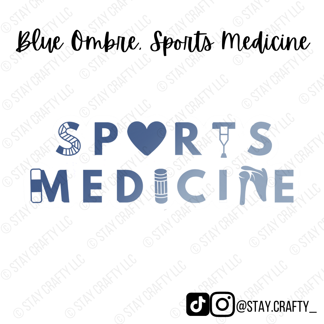 Sports Medicine Blue Ombre - Sticker